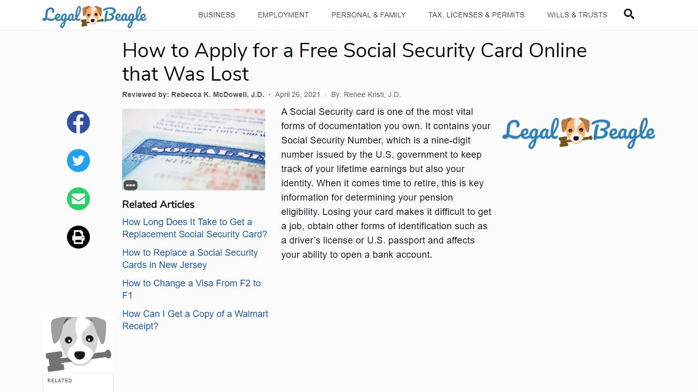 How to Apply for a Free Social Security Card Online that Was Lost